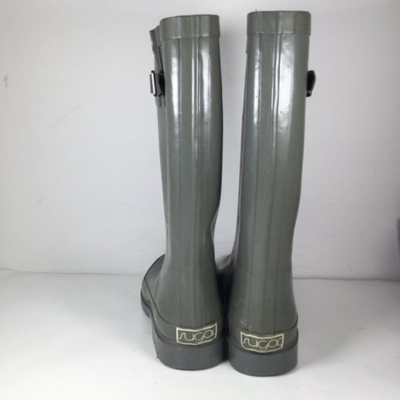Sugar Women's Rain Boots Grey/Green Size 9 - Picture 3 of 12